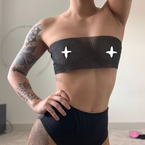 ❌❌SOLD B Glittz Black Crystal Top ❌❌